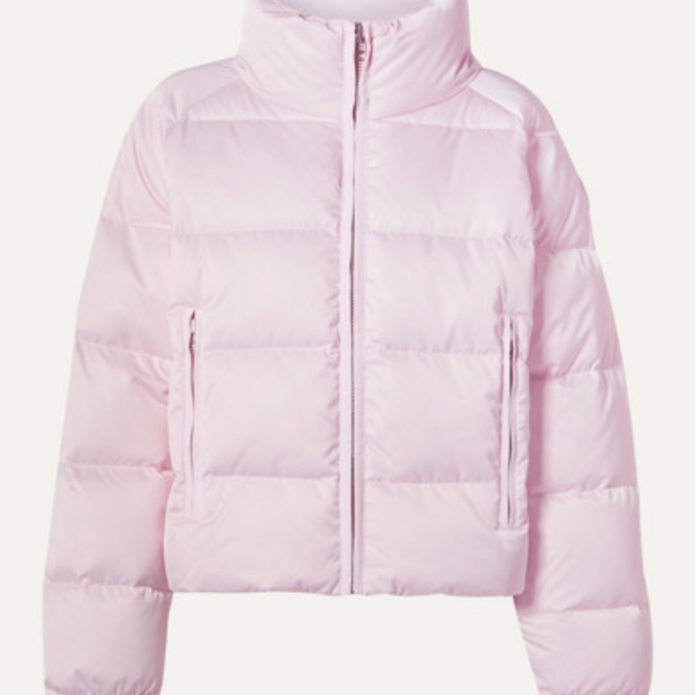 Cotton Pink Tory Sport Cropped Puffer